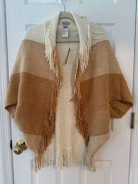 Chico's cozy fringe cocoon ruana